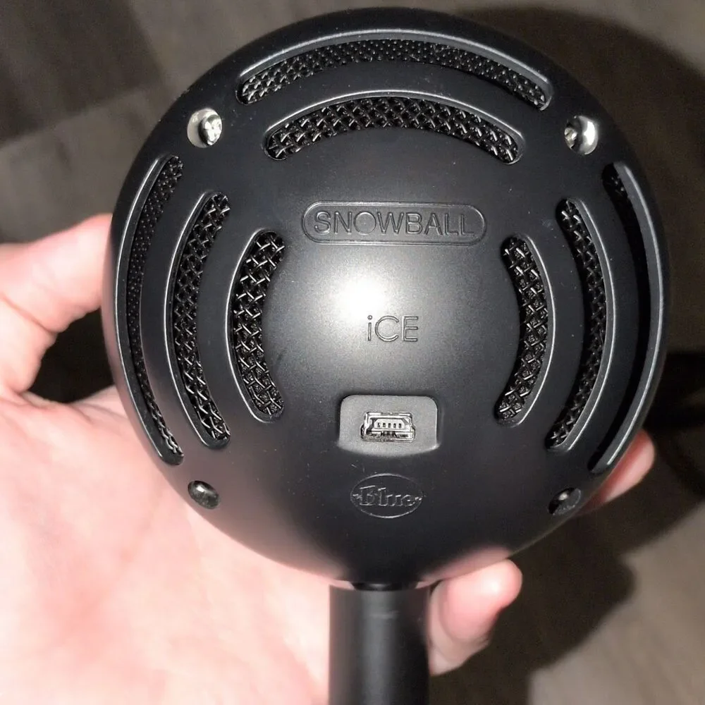 Brand New Blue Snowball ICE USB Microphone, Black, Adjustable Tripod Stand
